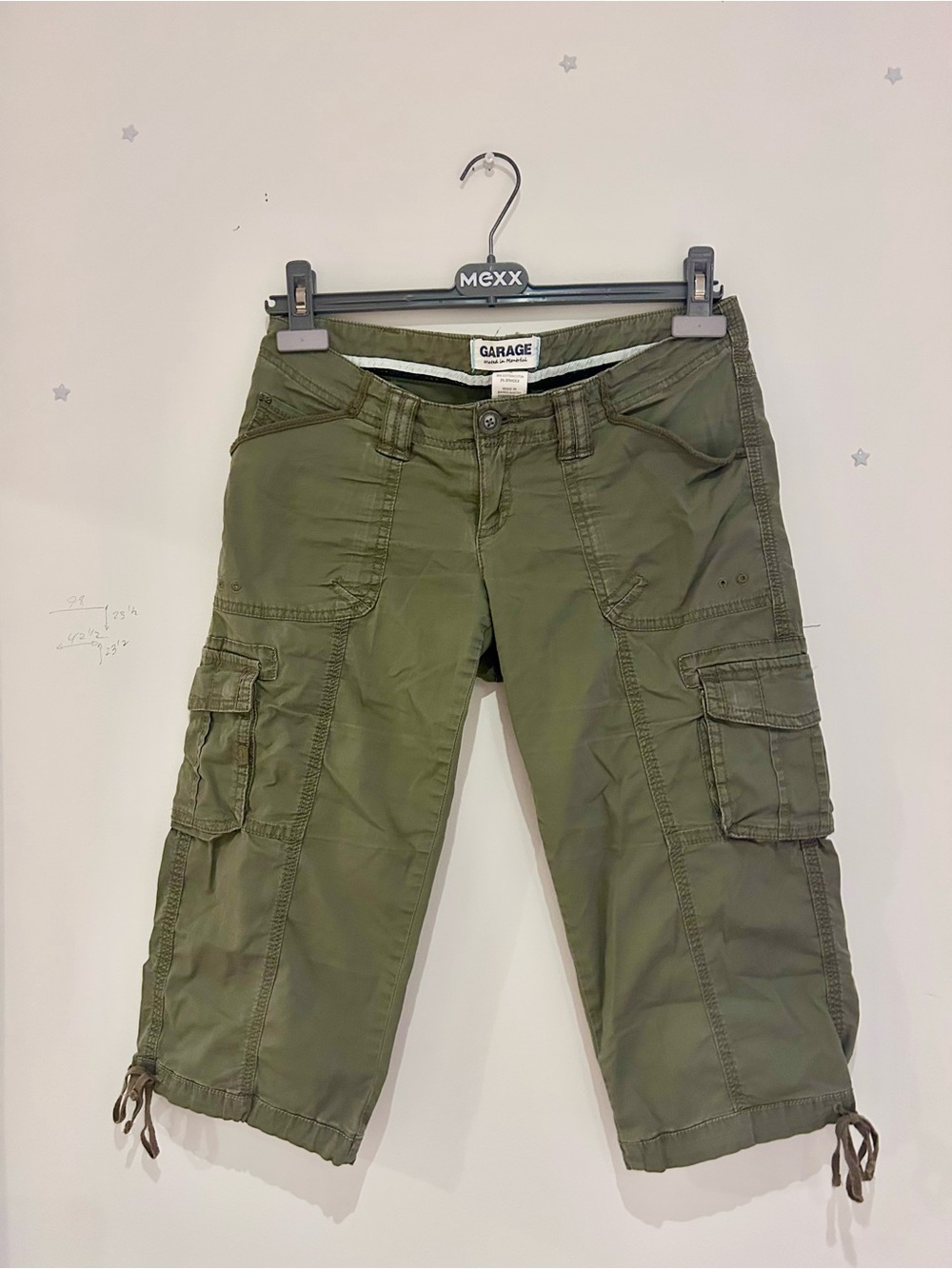Garage Olive Green Cargo Bermuda Shorts